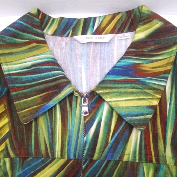 ERIN LONDON Earth Tones Unlined Brushed Cotton Slight Stretch Jacket EUC Sz M - Picture 7 of 7